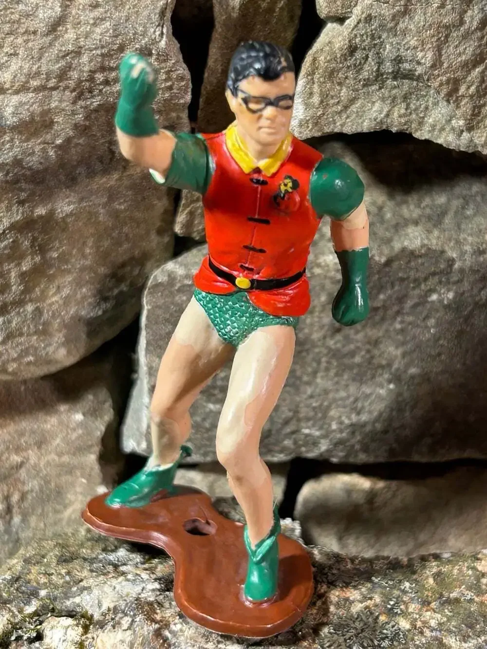 1966 Ideal Justice League Playset Robin Figure No Cape